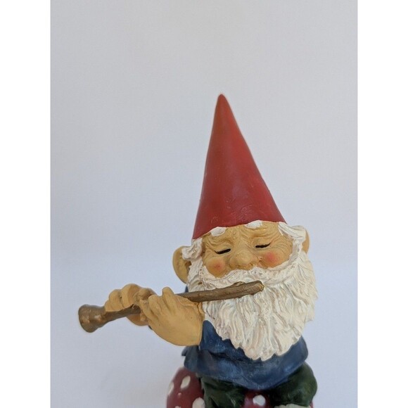 Gnomy Rien Poortvliet The Gnome 363 Years Playing Flute Elf - Picture 2 of 6